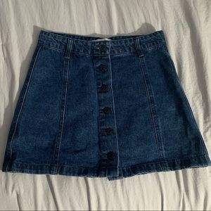 Button Down Denim Skirt